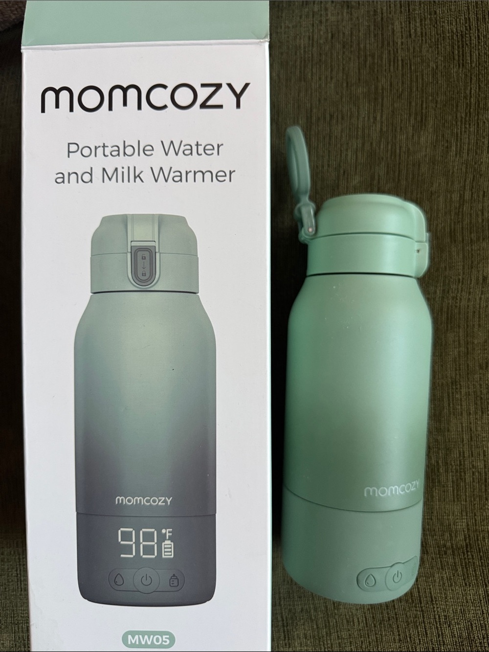 MOMCOZY Portable Water & Milk Warmer - Sage Green